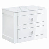 Crosswater Wall Mounted Vanity Unit Crosswater Canvass Vanity Unit with White Carrara Marble Effect Worktop
