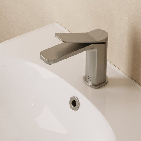Crosswater Mono Basin Tap Brushed Nickel Crosswater Glide II Mono Basin Mixer Tap