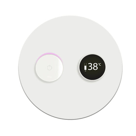 TED Concealed Shower Valve Matt White TED Togo 2/3 Outlet Digital Shower Valve with Large Round Plate