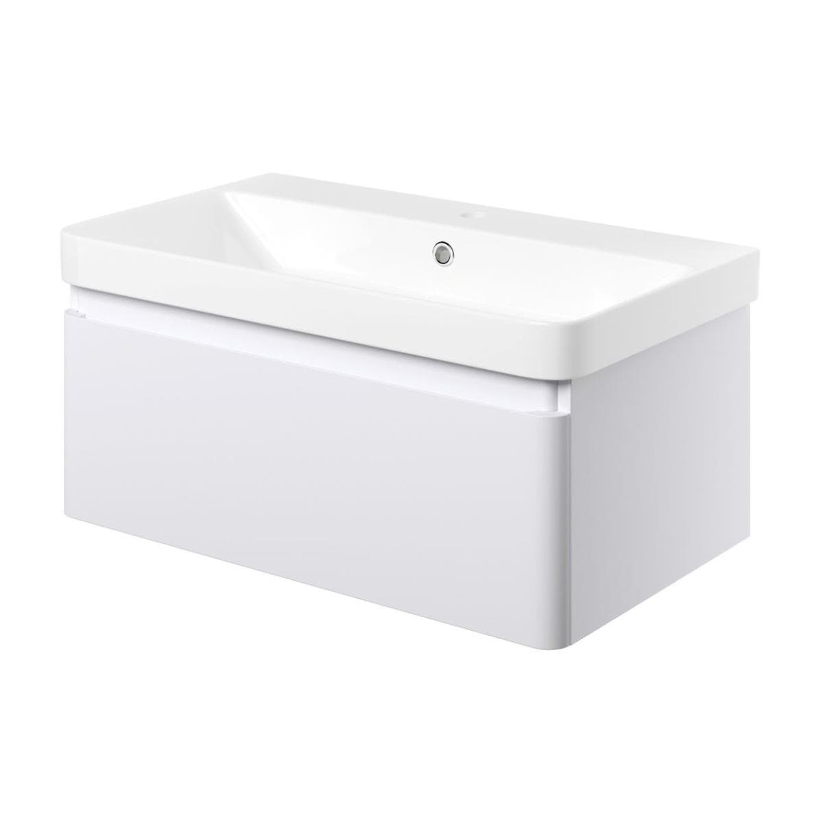 Aquarius Bathrooms Wall Mounted Vanity Unit Aquarius Sophie Wall Hung One Drawer Vanity Unit with 1 Tap Hole Basin