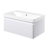 Aquarius Bathrooms Wall Mounted Vanity Unit Aquarius Sophie Wall Hung One Drawer Vanity Unit with 1 Tap Hole Basin