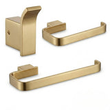 Aquarius Bathrooms Accessory Set Brushed Brass Aquarius FT 3 Piece Bathroom Accessory Pack