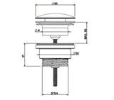 Crosswater Basin Waste Crosswater Universal Click Clack Basin Waste