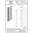 Vogue Designer Towel Radiator 1460 x 500 / Dual Fuel Vogue Keys II Straight Designer Towel Radiator in Chrome