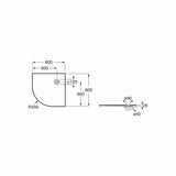 Roca Quadrant Shower Tray Roca Terran-N Quadrant Shower Tray in White