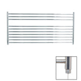 JIS Ladder Rail 600 x 1200mm / Polished Chrome / Electric Only JIS Sussex Newick Horizontal Stainless Steel Heated Towel Rail
