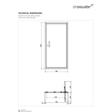 Crosswater In-Fold Shower Door Crosswater Clear 6 Infold Shower Door 800mm in Matt Black