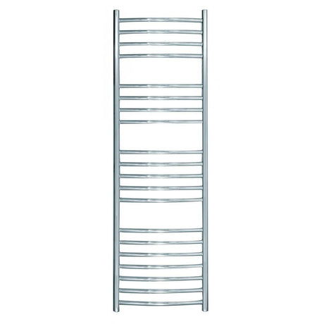 JIS Ladder Rail 1250 x 400mm / Satin Chrome / Central Heating JIS Sussex Adur Vertical Stainless Steel Curved Heated Towel Rail