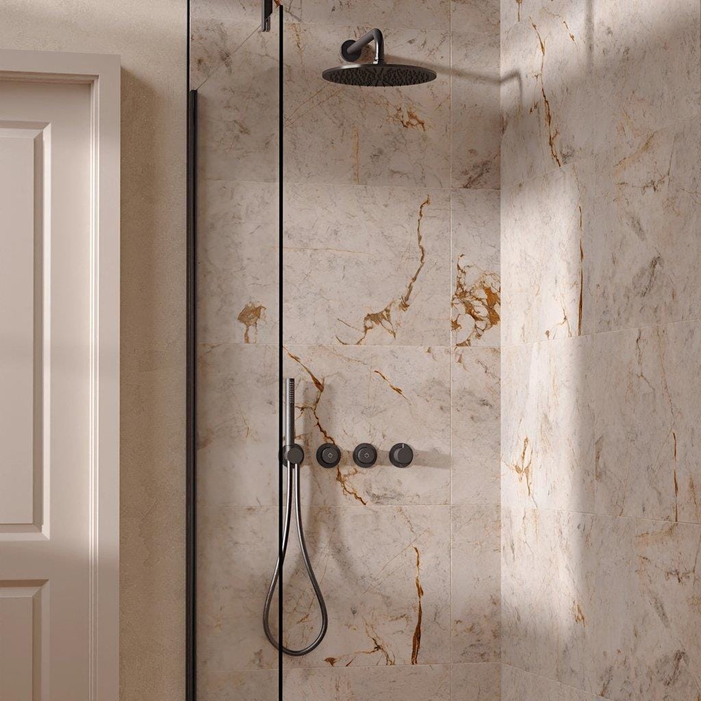 UK Bathroom Store Concealed Shower Set Crosswater Module Shower Set 8 - 2 Outlet with Pencil Handset and Overhead Shower