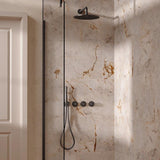 UK Bathroom Store Concealed Shower Set Crosswater Module Shower Set 8 - 2 Outlet with Pencil Handset and Overhead Shower