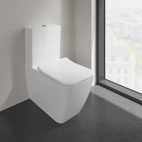 Villeroy & Boch Close Coupled Toilet Villeroy & Boch Venticello Rimless Close Coupled Toilet with Slimline Soft Close Seat