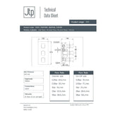 JTP Concealed Shower Valve JTP HIX 3 Outlet, 3 Handle Thermostatic Concealed Shower Valve