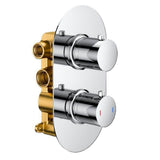 Aquarius Bathrooms Concealed Shower Set Aquarius RainLux Round 2 Outlet Overflow Filler Shower Bundle