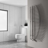 Reina Designer Towel Radiator Dual Fuel Reina Nola Modern Designer Towel Rail in Chrome - 1400 x 600mm