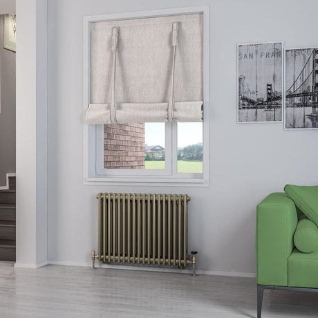 Eastbrook Column Radiator 600 x 833 / Central Heating Eastbrook Rivassa Traditional 2 Column Radiator in Bronze Effect