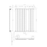 Eastbrook Designer Towel Rail Eastbrook Staverton Tube on Tube Straight Vertical Heated Towel Rail in Chrome