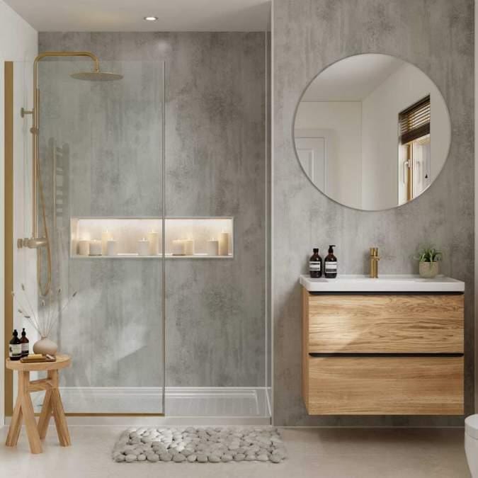 Multipanel Wall Panel Multipanel Contemporary Wall Panel in Arctic Stone