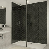 Merlyn Wetroom Accessory Brushed Gun Metal Merlyn Vertical Ceiling Post 3000mm for 8mm Wet Room Panels