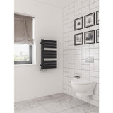 Eastbrook Helmsley Straight Vertical Designer Towel Rail in Matt Black