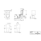 Villeroy & Boch Close Coupled Toilet Villeroy & Boch Hommage Traditional Close Coupled Toilet with Seat