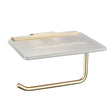 Aquarius Toilet Roll Holder Aquarius Auro Toilet Roll Holder with Glass Shelf in Brushed Brass