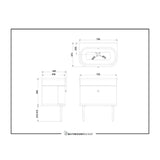 Burlington Wall Mounted Vanity Unit Burlington Chalfont 750mm Wall Mounted Single Drawer Vanity Unit with Basin