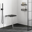 hib. Shower Seat hib. Shower Seat with Support Leg in Dark Grey