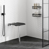 hib. Shower Seat hib. Shower Seat with Support Leg in Dark Grey