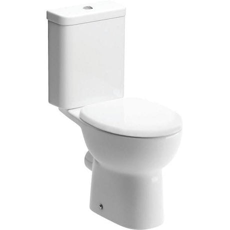 Aquarius Close Coupled Toilet Aquarius Willow Open Back Short Projection Close Coupled Toilet with Soft Close Seat