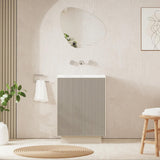 Crosswater Floor Standing Vanity Unit Warm Stone / 0 Crosswater Limit 600mm Floorstanding Vanity Unit with Basin