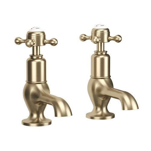 Crosswater Cloakroom Tap Brushed Brass Crosswater Belgravia Crosshead Cloakroom Basin Taps (Pair)