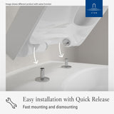 Villeroy & Boch Toilet Seat Villeroy & Boch Architectura Square Soft Close, Quick Release Toilet Seat in White Alpin