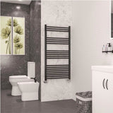 Eastbrook Wendover Straight Heated Towel Rail in Black Gold