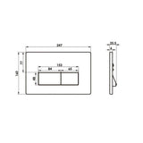 Saneux Flushe 2.0 Square Stainless Steel Flush Plate