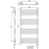 Vogue Designer Towel Radiator Vogue Tune Straight Designer Towel Radiator in Chrome
