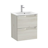 Roca Aleyda Compact 500mm Wall Mounted Two Drawer Vanity Unit with Basin