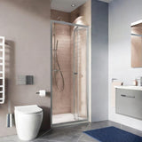 Crosswater Bi-Fold Shower Door Crosswater Clear 6 Bifold Shower Door 760mm in Silver