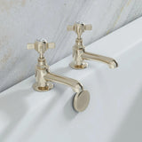 Heritage Pillar Bath Tap Vintage Gold Heritage Dawlish Bath Pillar Taps (Pair)