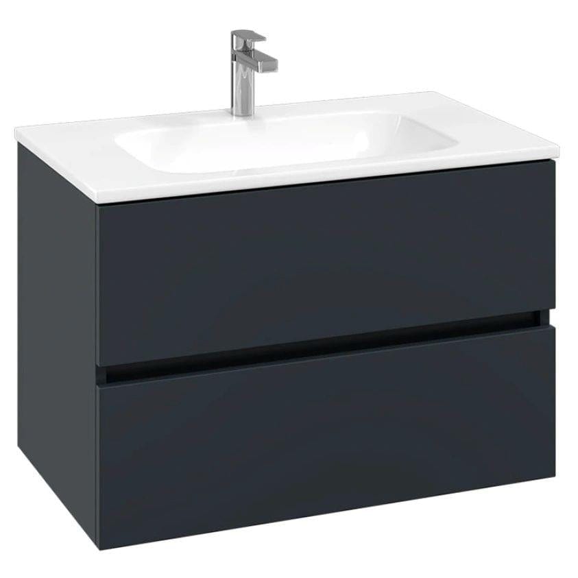 Villeroy & Boch Wall Mounted Vanity Unit Villeroy & Boch Arto Wall Mounted 800mm Two Drawer Vanity Unit with Basin