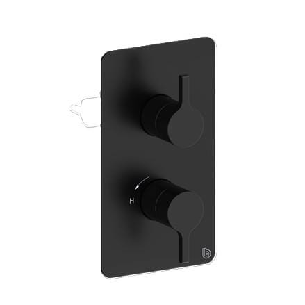 Britton Concealed Shower Valve Britton Hoxton 2.0 1 Outlet, 2 Handle Concealed Thermostatic Shower Valve