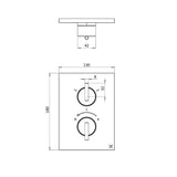 Crosswater Concealed Shower Valve Crosswater 3ONE6 Lever Crossbox 3 Outlet Trimset