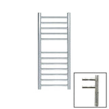JIS Ladder Rail 700 x 300mm / Polished Chrome / Electric Only with Cylindrical Adjustable Element JIS Sussex Ouse Vertical Stainless Steel Heated Towel Rail