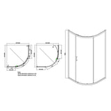 Crosswater Quadrant Shower Enclosure Crosswater Kai 6 Quadrant Single Door Shower Enclosure 900 x 900mm - Silver