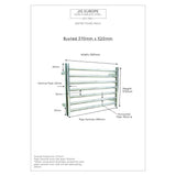 JIS Sussex Buxted Horizontal Stainless Steel Heated Towel Rail