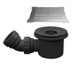 Aquarius Shower Tray Waste Chrome / Black Aquarius Urbano 90mm Shower Waste with Square Grill for 32mm Slimline Trays