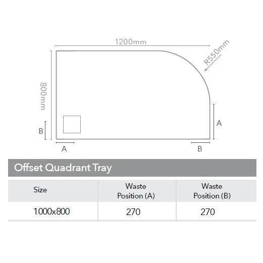 Merlyn Offset Quadrant Shower Tray Merlyn Truestone Offset Quadrant Shower Tray