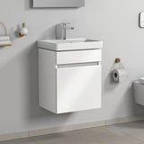 Villeroy & Boch Wall Mounted Vanity Unit Satin White Villeroy & Boch Arto Wall Mounted 450mm One Drawer Vanity Unit with Basin