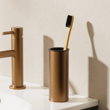 Crosswater Toothbrush Holder Brushed Bronze Crosswater MPRO Freestanding Tumbler