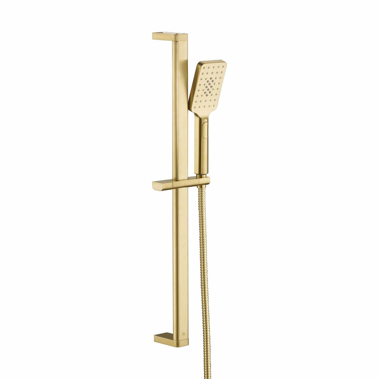JTP Shower Riser Rail Brushed Brass JTP HIX Shower Slide Rail with Handset and Hose