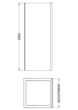 Aquarius Bathrooms Side Panel Aquarius Urbano 6mm Side Panel 1850mm